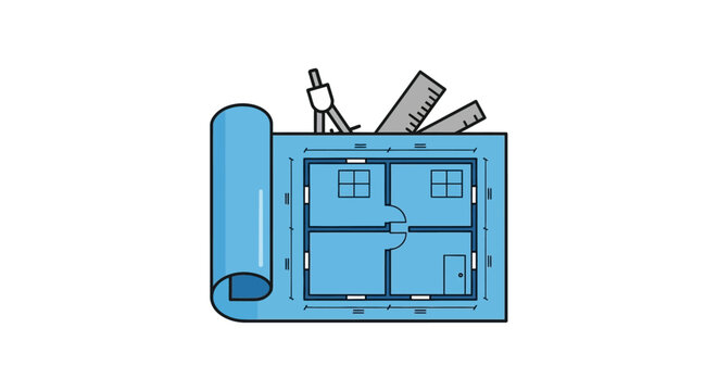 Blue first aid medical kit box.