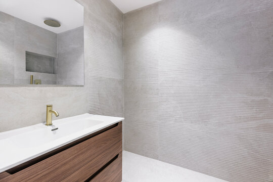 Modern Walk-In Shower Detail