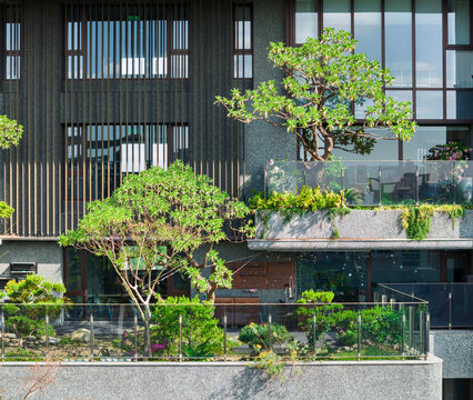 Modern Apartment Balcony Greenery Design