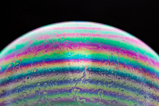 A close up view of a bubble
