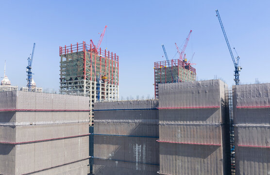 High Rise Buildings Under Construction Site
