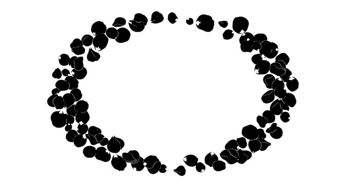 Abstract black circle made of scattered dots