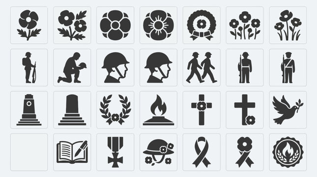 An isometric vector illustration of various religious and social issue symbols displayed on a grid, featuring people, objects, and icons.