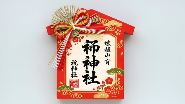 Decorative japanese new year plaque