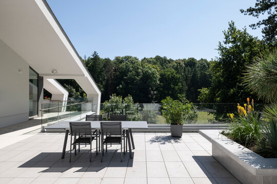 table and chairs on terrace