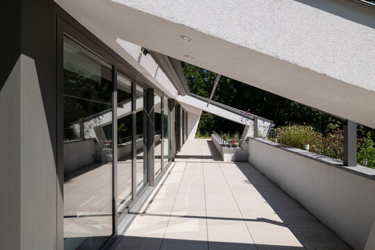 terrace and sliding door