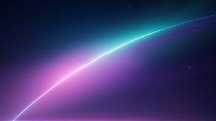 Fototapeta premium Futuristic Glowing Light Streak Arc on Dark Cosmic Background