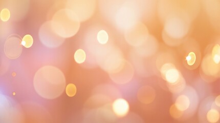 Obraz premium Soft Pastel Orange Bokeh Background with Dreamy Blurred Light Orbs