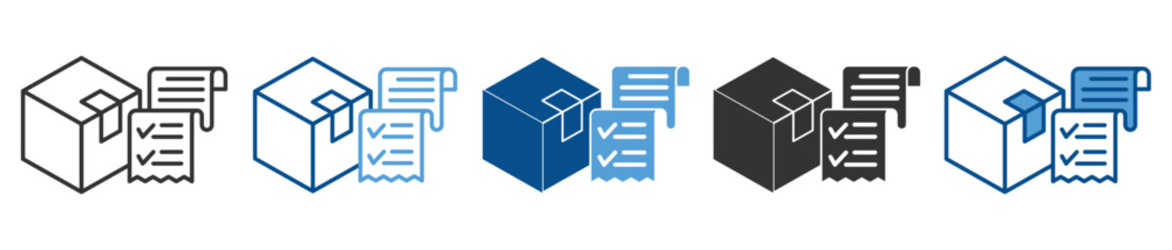 Order fulfillment icon set multiple style collection