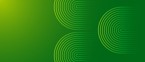 Modern lime green gradient background. Abstract concentric line patterns. Minimalist geometric backdrop for technology or nature themes. Creative professional vector design. © BoBloob