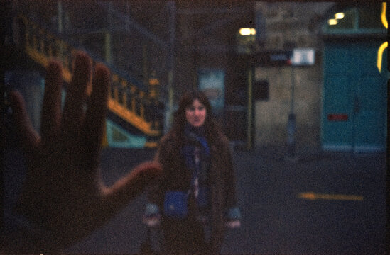 Walk at the train station 