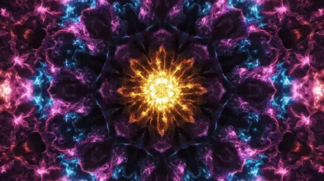 Mesmerizing Kaleidoscope of Ethereal Energy: Abstract Motion Background with Shimmering Light and Dynamic Visuals