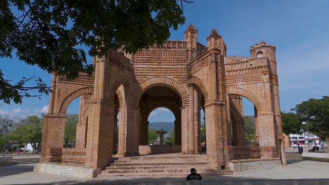 Architecture detail of the Mudejar fountain in Chiapa de Corzo Chiapas, Mexico.