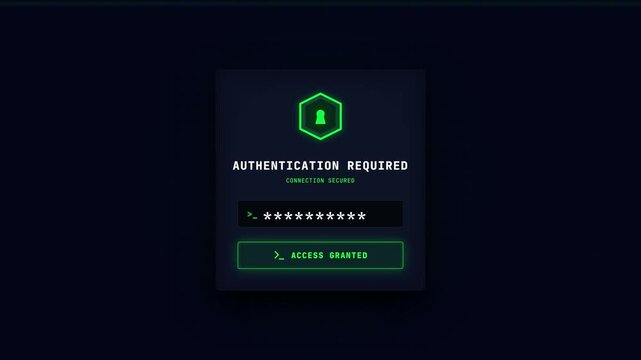 Zero Trust Gateway Secure Login Interface Animation