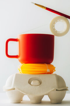 Everyday items arty composition.