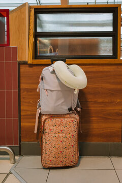 Backpack and Suitcase at Airport