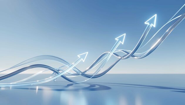 Market performance scene highlighting financial success through growth investment profit analytics data trend movement