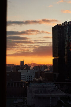 Morning view from hotel in Seoul