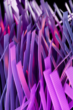 Purple Geometric Fiber Closeup