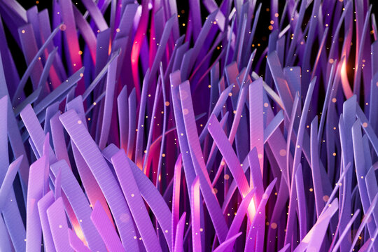 Neon Purple Fiber Cluster