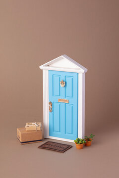 Miniature Blue Front Door