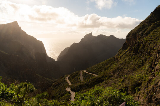Masca winding mountain road