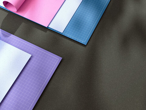 Craft Materials Are Arranged on a Dark Surface for Use in Projects