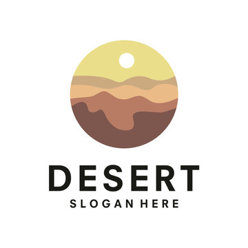 desert logo design template illustration vector
