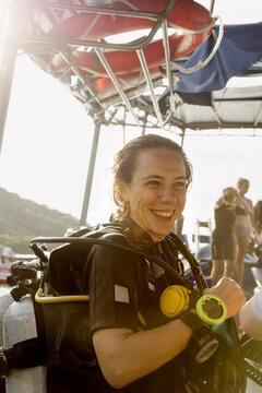 Open Water Diver After Dive Koh Tao, Thailand