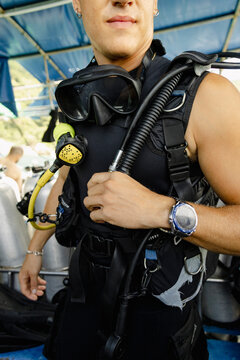 Scuba Diving Equipment Close Up Koh Tao, Thailand
