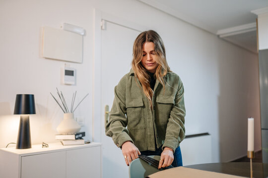 Person arriving home for a casual friendly meeting