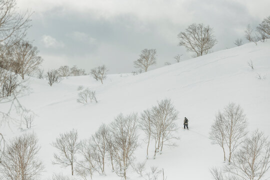 Ski touring in the Japanese mountains