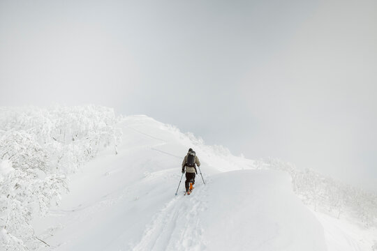 Ski touring in the Japanese mountains
