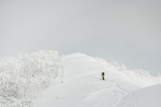 Ski touring in the Japanese mountains