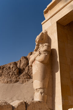 God sculpture Hatshepsut Temple, Luxor, Egypt