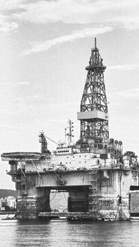 Offshore Rig in Harbor