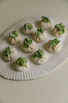 Adorable handmade cabbage dumplings