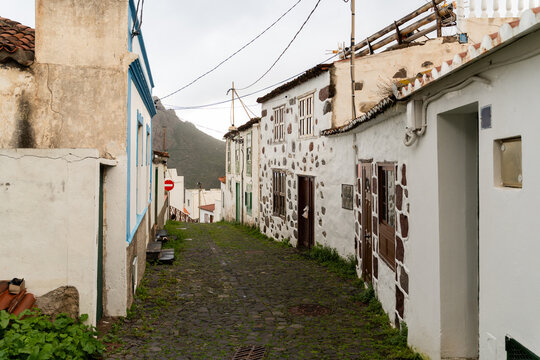 Traditional street in north Tenerife village