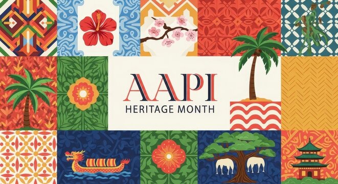 Celebrating aapi heritage month through vibrant cultural symbols and art