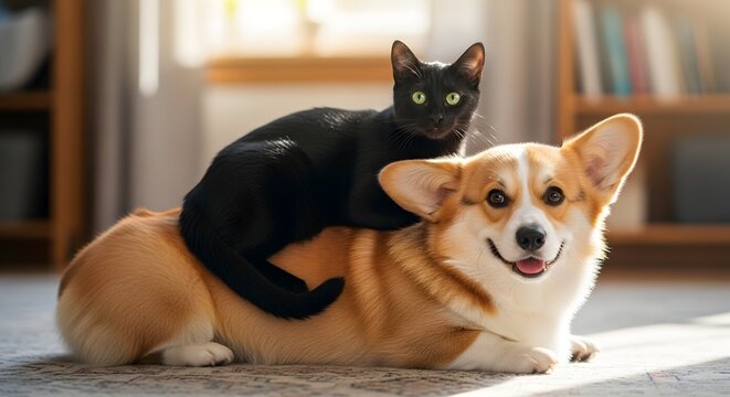 Cozy Pet Resting Indoors
Cute Companion Pets Relaxing Together
Soft Morning Naptime for Pets