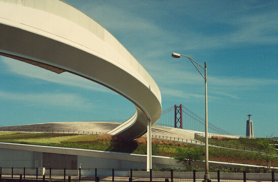 Curved Walkway in Lisbon