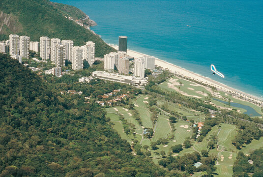 Sao Conrado Coast Aerial View