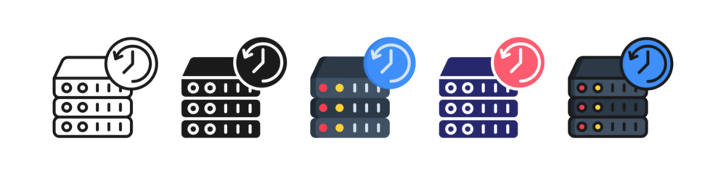 Real Time Multiple Style Icon Set Collection. 