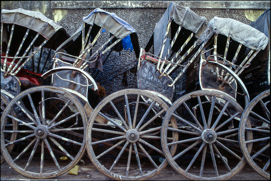 Rickshaws, human-powered vehicles