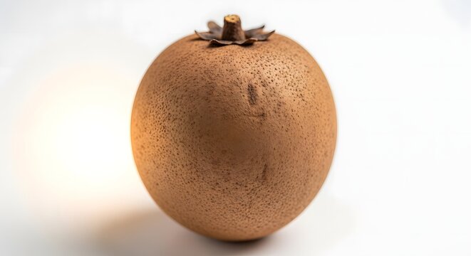 Whole Sapodilla Fruit On White Background