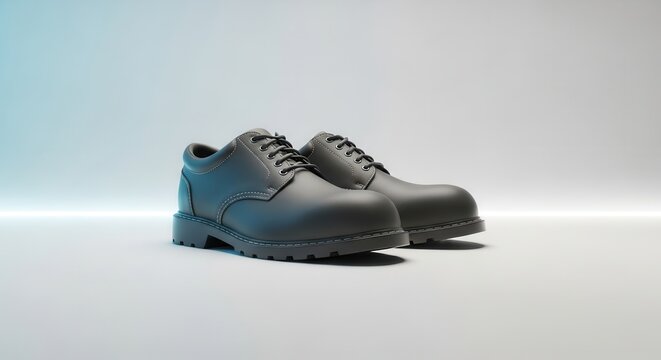 Rugged black work shoes offering dependable foot protection and professional style for demanding