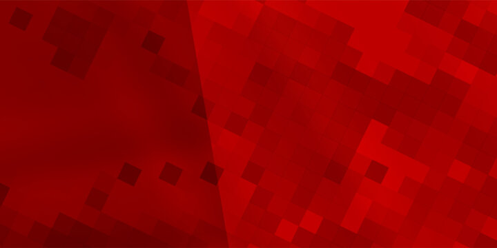Red pixel background, gradient abstract tile background.