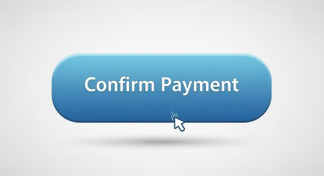 Digital transaction completion action with payment confirmation button click process