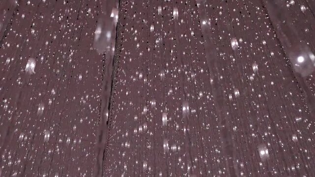 Abstract Rain Drop Pattern Texture Surface Background Wallpaper Dark Liquid Water Nature Stormy Weather Moody Purple Sparkling Light Glisten Effect Peaceful Dreamy Glowing Soft White Dot Bokeh Calm