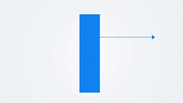 A blue rectangle with an arrow.